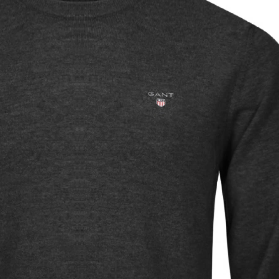 Alternative Image for ProductGant Crew Neck Super Fine Knit Jumper Grey3